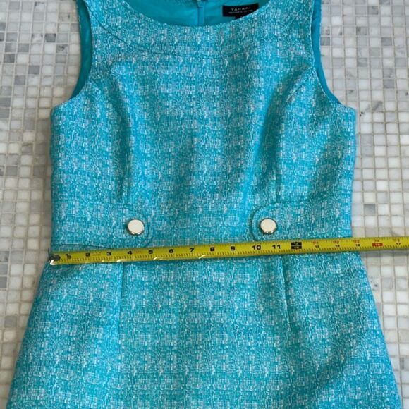 Tahari by Arthur S Levine Turquoise Blue Sheath Dress - Picture 8 of 13